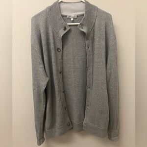 Peter Millar Light Gray Knit Cardigan Sweater